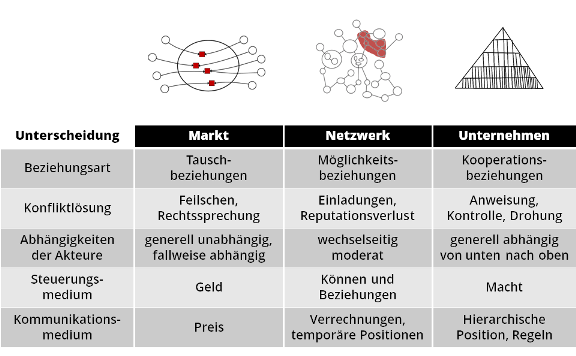 Netzwerk-Organsiation Eigenschaften