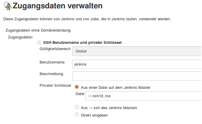 jenkins ssh key config